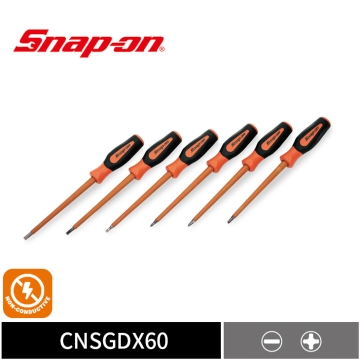Snap-on 6件式 絕緣複合材質 Slim Tip 螺絲起子組 (含一字、十字起子)