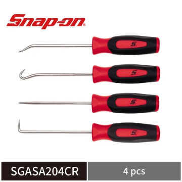 Snap-on 4件式 Instinct® 微型油封拆卸工具組 (紅) 油封鉤