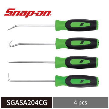Snap-on 4件式 Instinct® 微型油封拆卸工具組 (綠) 油封鉤