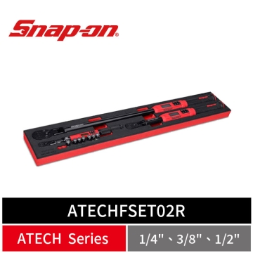 Snap-on 3件式 1/4", 3/8", 1/2" Drive TechAngle® 活動式電子扭力扳手組 附 PRO-FI™ 收納泡棉 (紅)