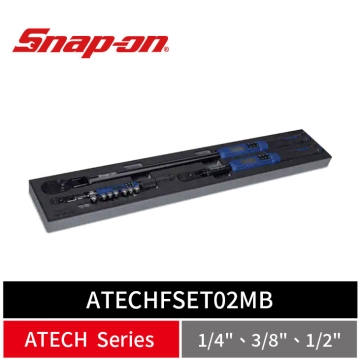 Snap-on 3件式 1/4", 3/8", 1/2" Drive TechAngle® 活動式電子扭力扳手組 附 PRO-FI™ 收納泡棉 (藍)