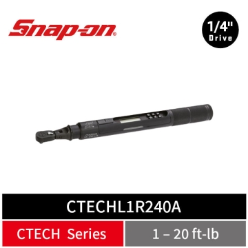 Snap-on 1/4" Drive ControlTech® 鋁合金 工業級電子扭力扳手 (1–20 ft-lb)