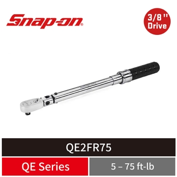 Snap-on 3/8" Drive 活動式微型機械扭力扳手 (5–75 ft-lb)