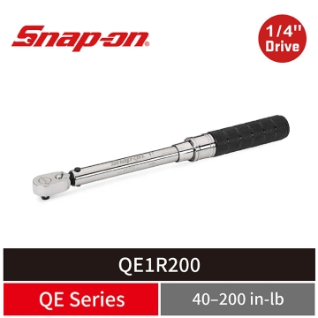 Snap-on 1/4" Drive 高精度機械扭力扳手 (40–200 in-lb) (黑)