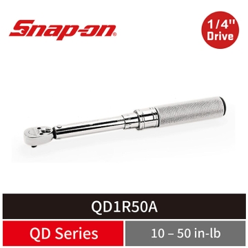 Snap-on 1/4" Drive 英制 二分 機械扭力扳手 (10–50 in-lb)
