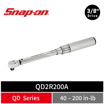 Snap-on 3/8" Drive 英制 三分 極短機械扭力扳手 (40–200 in-lb)