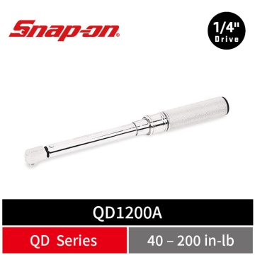 Snap-on 1/4" Drive  英制 二分 機械扭力扳手 (40–200 in-lb)