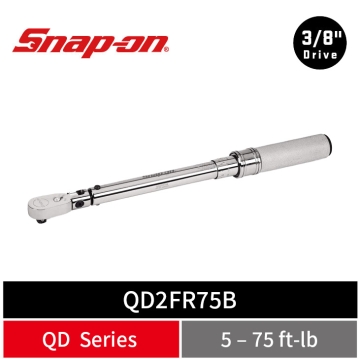 Snap-on 3/8" Drive 英制 三分 活動式機械扭力扳手 (5–75 ft-lb)