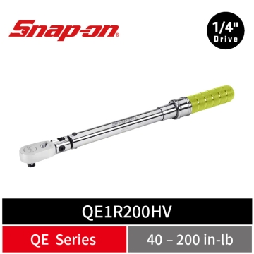 Snap-on 1/4" Drive 二分 高精度機械扭力扳手 (40–200 in-lb) (螢光黃)