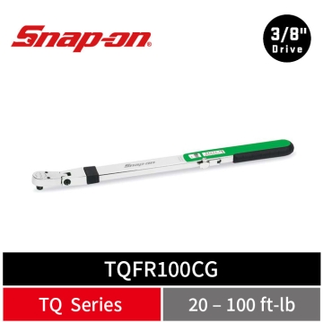 Snap-on TQ-Series 3/8" Drive 活動式免歸零機械扭力扳手  (20–100 ft-lb) (綠)