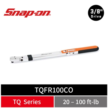 Snap-on TQ-Series 3/8" Drive 活動式免歸零機械扭力扳手  (20–100 ft-lb) (橘)
