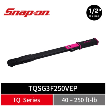 Snap-on TQ-Series 1/2" Drive 活動式免歸零機械扭力扳手 (40–250 ft-lb) (PVD黑／粉)