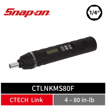 Snap-on 1/4" Hex ControlTech® Link 微型電子扭力起子 (4–80 in-lb)