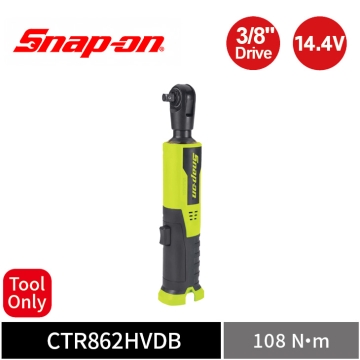 Snap-on 14.4V 3/8" 三分 108Nm 高扭力無刷電動棘輪扳手 (Tool Only) (螢光黃)