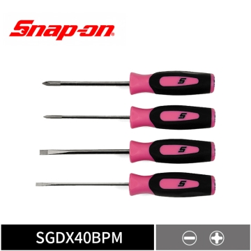 Snap-on 4件式 Instinct® 軟握柄微型起子組 (限量粉)