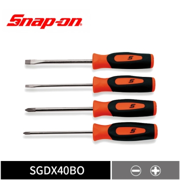 Snap-on 4件式 Instinct® 軟握柄微型起子組 (橘)