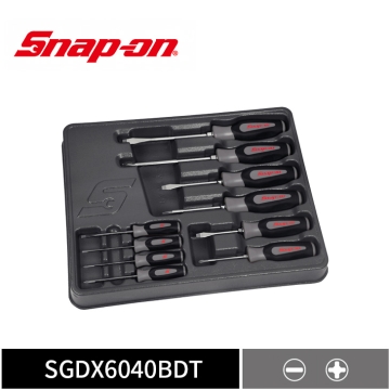 Snap-on 10件式 Instinct® 軟握柄一字 / 十字螺絲起子組 (鈦灰)