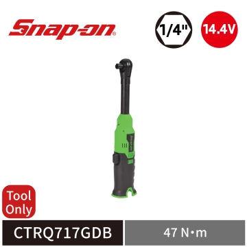 Snap-on 14.4V 1/4" 六角頭 47Nm 長頸電動棘輪扳手 (Tool Only) (綠)