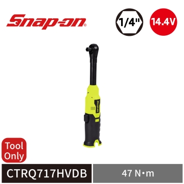Snap-on 14.4V 1/4" 六角頭 47Nm 長頸電動棘輪扳手 (Tool Only) (螢光黃)