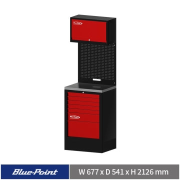 Blue-Point® 26" 七抽工具系統櫃 (紅+黑+紅)