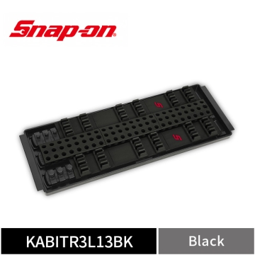 Snap‑on 3列式 起子頭與配件收納架 (黑)