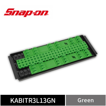 Snap‑on 3列式 起子頭與配件收納架 (綠)