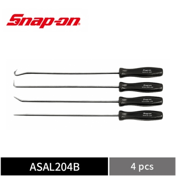 Snap-on 4件式 醋酸纖維握柄 長型油封拆卸工具組 (黑) 油封鉤