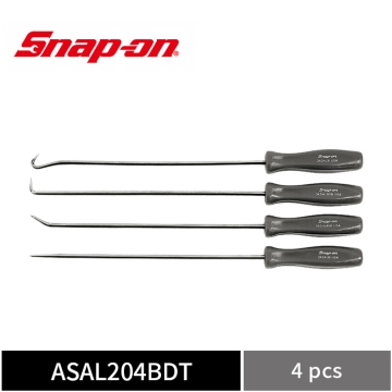 Snap-on 4件式 醋酸纖維握柄 長型油封拆卸工具組 (鈦灰) 油封鉤