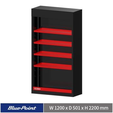 Blue-Point 零件展示櫃 1200mm (黑/紅)