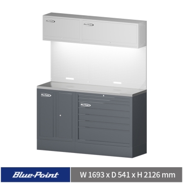 Blue-Point 66" 工具系統櫃組合 (雙開門+七抽) (淺灰+淺灰+深灰)