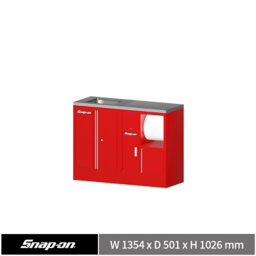 Snap-on 52" 工具櫃組合 (雙開門+資源回收) (紅)