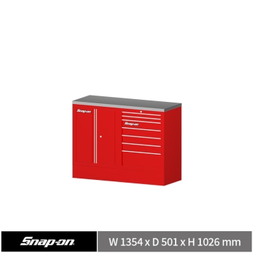 Snap-on 52" 工具櫃組合 (雙開門+七抽) (紅)