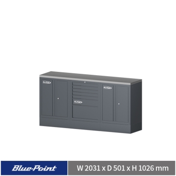 Blue-Point® 78" 工具櫃組合 (雙開門+七抽+雙開門) (深灰) YSP 2.0