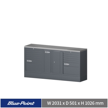 Blue-Point® 78" 工具櫃組合 (七抽+雙開門+七抽) (深灰) YSP 2.0