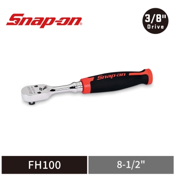 Snap-on 3/8" Cynergy™ 100齒 三分 軟握柄 棘輪扳手 (紅)