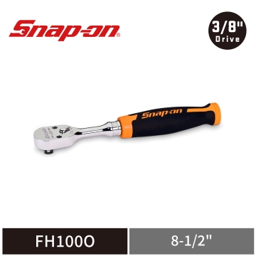 Snap-on 3/8" Cynergy™ 100齒 三分 軟握柄 棘輪扳手 (橘)