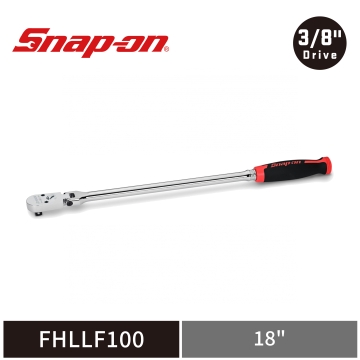 Snap-on 3/8" Cynergy™ 100齒 三分 特長軟握柄 活動式棘輪扳手 (紅)