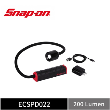 Snap-on 200流明 軟管式精密工作燈 (紅)