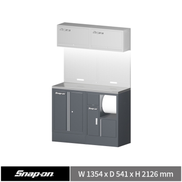 Snap-on 52" 工具系統櫃組合 (雙開門+資源回收) (淺灰+淺灰+深灰) YSP 2.0