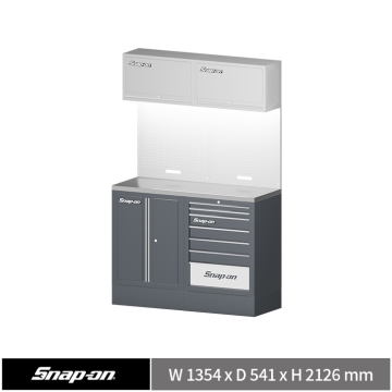 Snap-on 52" 工具系統櫃組合 (雙開門+7抽) (淺灰+淺灰+深灰) YSP 2.0