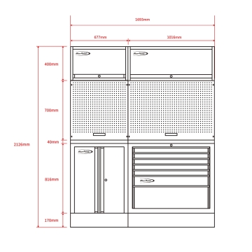 26+40七抽+雙開 黑白尺寸_正面