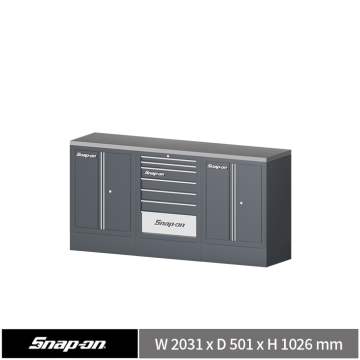 Snap-on 78" 工具櫃組合 (雙開門+7抽+雙開門) (深灰) YSP 2.0