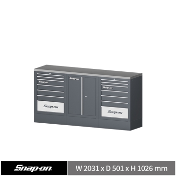 Snap-on 78" 工具櫃組合 (7抽+雙開門+7抽) (深灰) YSP 2.0