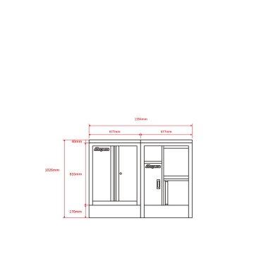 snap on 雙開捲紙 下櫃 黑白尺寸