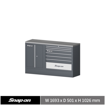 Snap-on 66" 工具櫃組合 (雙開門+7抽) (深灰) YSP 2.0