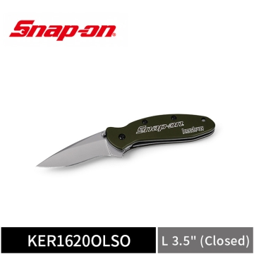 Snap-on Scallion® 線鎖式折疊刀 Kershaw® 聯名款 (橄欖綠刀柄)
