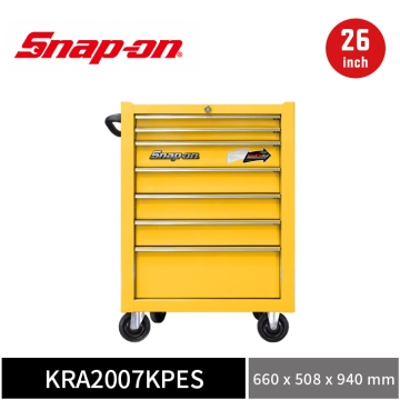 Snap-on 26" 經典款 單列7抽工具車 (亮黃／銀色鋁飾條)