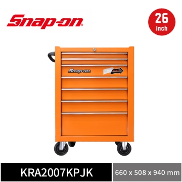 Snap-on 26" 經典款 單列7抽工具車 (橘／銀色鋁飾條)