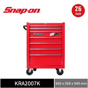 Snap-on 26" 經典款 單列7抽工具車 (紅／銀色鋁飾條)