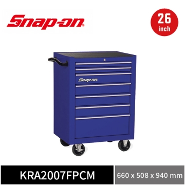 Snap-on 26" 經典款 單列7抽 Heritage Series 工具車 (深藍／銀色鋁飾條)